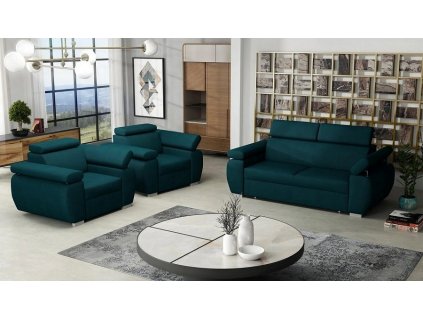 Sedací souprava Bodie 3+1+1 tyrkysová, Kronos 4