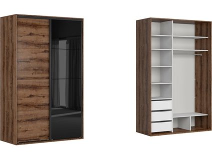 skř. FLEX (š. 150) ZESTAW 97 dub monastery/černý lesk***