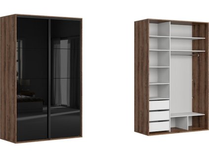 skř. FLEX (š. 150) ZESTAW 103 dub monastery/černý lesk***