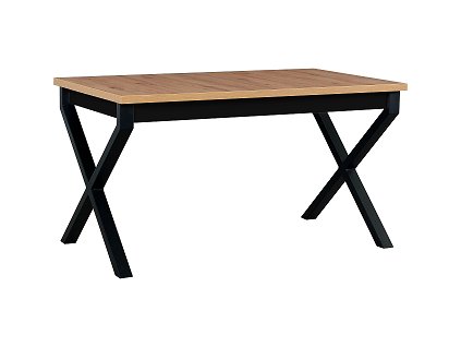 IKONA 1 - jídelní stůl rozkládací (IKON 1)  lamino DUB ARTISAN/ noha kov černá - kolekce "DRE" (K150-E)