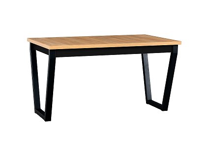 IKONA 2 - jídelní stůl rozkládací (IKON 2)  lamino Dub Granson/ noha kov černá - kolekce "DRE" (K150)