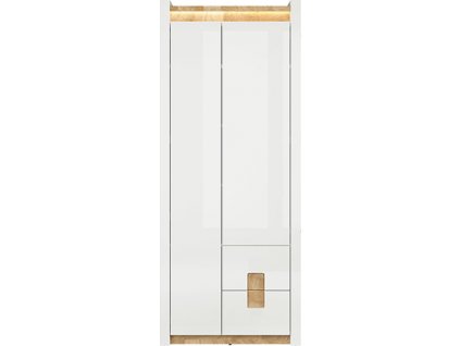 ALAMEDA REG2D2S bílý lesk/dub westminster***