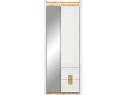 ALAMEDA REG1D1M2S bílý lesk/dub westminster***