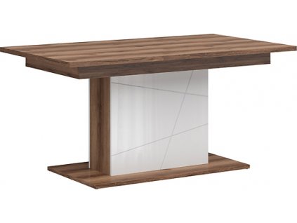 FORN STO/160  dub delano tmavý/bílý lesk ***