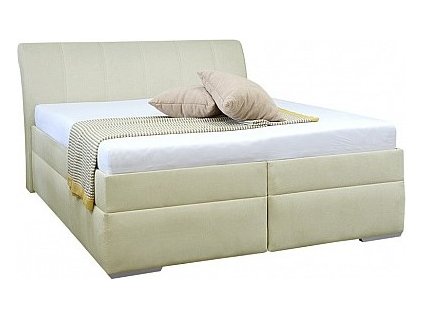 Postel MINETA PLUS 2 180cm, s roštem a s úložným prostorem (Varianta Ekokůže bílá M01+M01K čelo prolis)