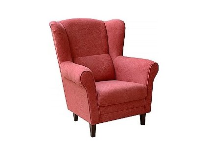 Křeslo VIKTOR ušák (F)  - tmavé nožky (Varianta PW 16 žlutá  Doprodej)