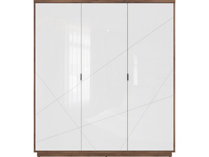 FORN SZF3D dub delano tmavý/bílý lesk   / 6BAL /