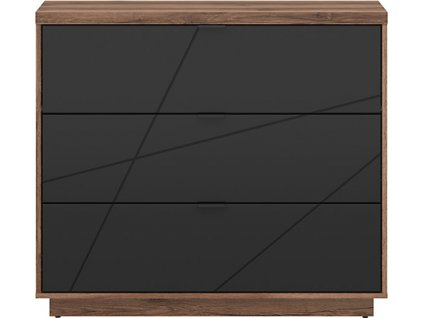 FORN KOM3S dub delano tmavý/černý mat