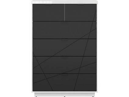 FORN KOM6S bílý lesk/černý mat ***