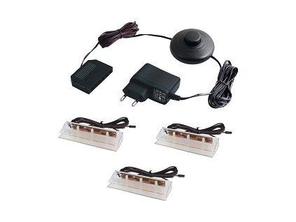 OSVĚTLENÍ LED 6 Bílá - 6 klipů - do bytové stěny ROBBEN , PADRE "LP" (K150-Z)