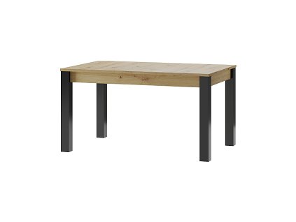 LAKI 40 (LUKAS 40) - JÍDELNÍ STŮL ROZKLÁDACÍ - dub artisan / černý mat (SZ) (K150-E)