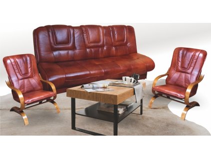 FIORD 3F+1+1 sedací souprava PRAVÁ KŮŽE S42/D3 rustik - kolekce "B"(FINKA 3F+1+1) (PY) (K250)AKČNÍ KŮŽE