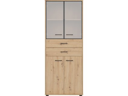 SPACE OFFICE REG2D2W2S/200 dub artisan/černý mat