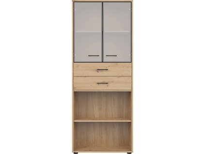 SPACE OFFICE REG2W2S/200 dub artisan/černý mat