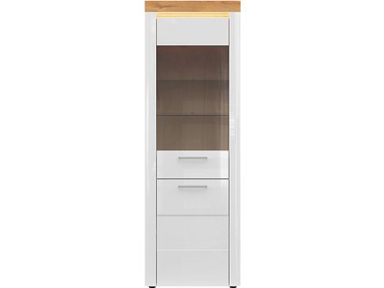 HORTON REG1D1W bílý lesk/dub zlatý grandson