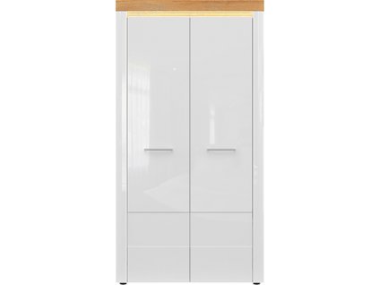 HORTON SZF2D bílý lesk/dub zlatý grandson