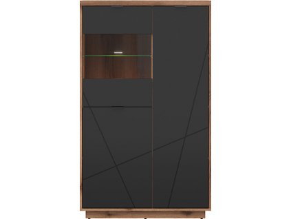 FORN REG2D1W dub delano tmavý/černý mat