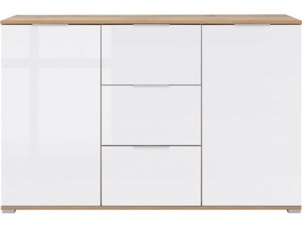 ZELE KOM2D3S dub wotan/bílý lesk