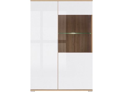 ZELE REG1W1D/90 dub wotan/bílý lesk