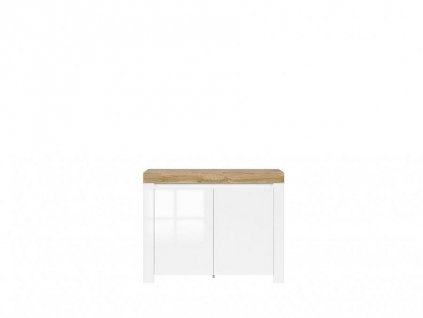 HOLTEN KOM2D bílá/dub wotan/bílý lesk   / 2BAL /