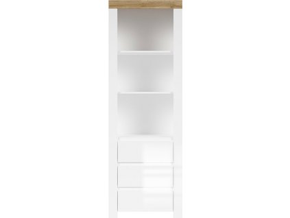 HOLTEN REG3S bílá/dub wotan/bílý lesk   / 2BAL /