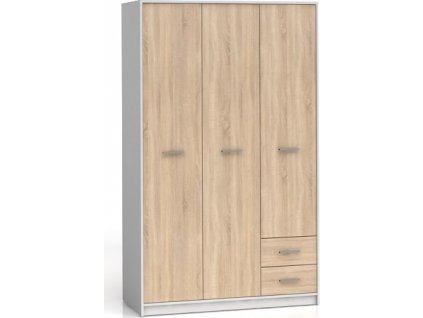 NEPO PLUS SZF3D2S bílá/dub sonoma   / 3BAL /