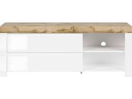 HOLTEN RTV2S bílá/dub wotan/bílý lesk   / 1BAL /