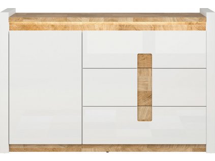 ALAMEDA KOM1D3S bílý lesk/dub westminster