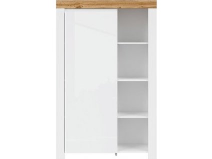 HOLTEN REG1D/150 bílá/dub wotan/bílý lesk   / 2BAL /