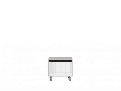 NANDU KTN1K šedá/dub polský/bílý lesk