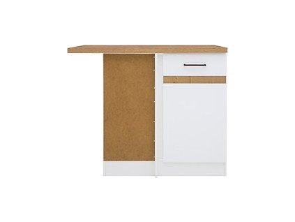 JUNONA DNW/100/82 L bílá/bílý lesk (  prac. deska dub craft zlatý )***POSLEDNÍ KUS   / 3BAL/