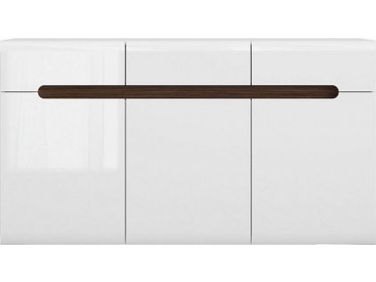 AZTECA TRIO KOM3D3S/8/15 bílá/bílý lesk (včetně lišty wenge magia a oboustranné lišty bílý lesk/černý lesk)