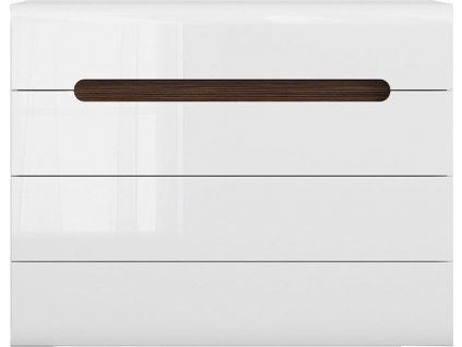 AZTECA TRIO KOM4S/8/11 bílá/bílý lesk (včetně lišty wenge magia a oboustranné lišty bílý lesk/černý lesk)