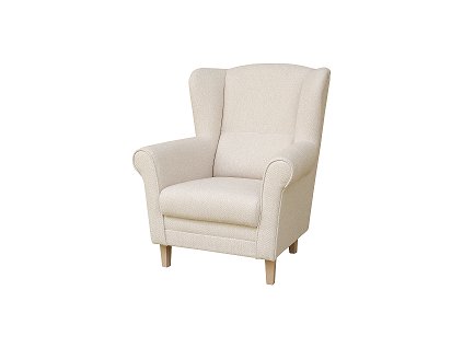 KLIPOS (CLIP) - křeslo látka bílá káva SS02/ nožky dub sonoma, kolekce "FN" (K250-S)