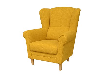 KLIPOS (CLIP) - křeslo látka hořčicová SS11/nožky dub sonoma, kolekce "FN" (K250-S)