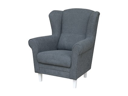 KLIPOS (CLIP) - křeslo látka tmavě šedá SS22/nožky bílá, kolekce "FN" (K250-S)