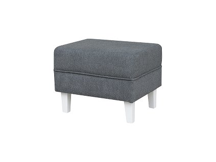 KLIPOS (CLIP) POUZE TABURET- látka tm. šedá SS 22/nohy bílá, kolekce "FN" (K250-Z)