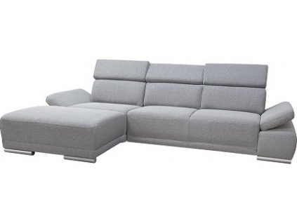 SOLMA KLASIK - levá DU - 2.5R-B látka ŠEDÁ EV16, noha SIZ Stříbrná , bok č.1(SIONE) "FN" ***VÝPRODEJ