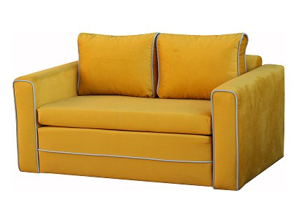 PRESTO pohovka , látka Hořčicová- Fancy 48/paspule 85  (FE) - kolekce "E" (K250)