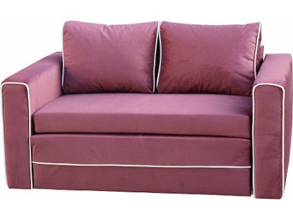 PRESTO pohovka , látka Lila Fancy 63/paspule 83  (FE) - kolekce "E" (K250)