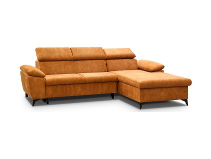 COLMA - Pravá rohová sedací souprava - látka Skořicová Sally 14 - kolekce "MRS"(Colin=2 balíky)(K250-Z)