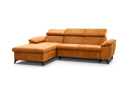 COLMA - Levá rohová sedací souprava - látka Skořicová Sally 14 - kolekce "MRS"(Colin=2 balíky)(K250)
