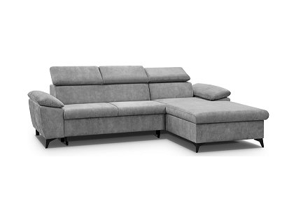 COLMA - Pravá rohová sedací souprava - látka Šedá Sally 08 - kolekce "MRS"(Colin=2 balíky)(K250)