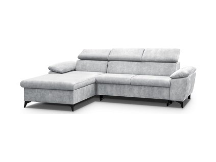 COLMA - Levá rohová sedací souprava - látka Světle šedá Sally 07 - kolekce "MRS"(Colin=2 balíky)(K250)