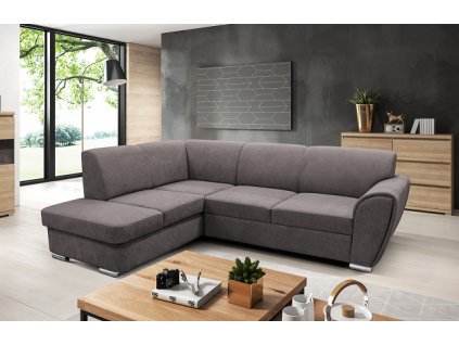 DORIAN (DORIS) - LEVÁ sedací souprava - ŠEDOHNĚDÁ Primo 16 (FI) - kolekce "F" (K250)