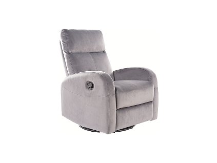 OLIMPUS - relaxační křeslo mechanické- látka ŠEDÁ -Bluvel 14, Nosnost 150kg (S) (OLIMPVSZ) (K150-Z)