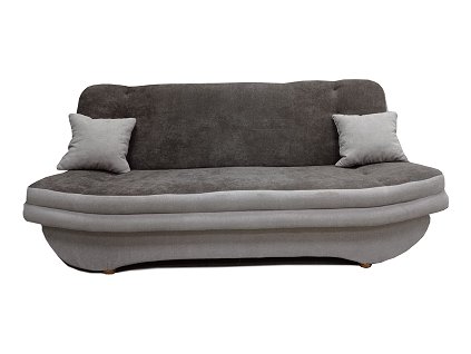 PONTON 2 - pohovka- látka světle šedá/ khaki Alfa 17/20 , bez dřevěné lišty (FE) - kolekce "E" (K250)