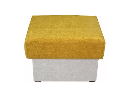 ALASKA taburet - látka-Alfa 17/120 sv.šedá/ hořčicová(FE) - kolekce "E" ***poslední kusy