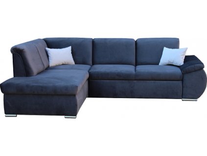 CARO  Pravá - sedací souprava , látka TM. ŠEDÁ Kronos 34/polštářky Paros 5 sv. šedá(FE) kolekce - "E" (K250-Z) NOVÁ AKČNÍ LÁTKA