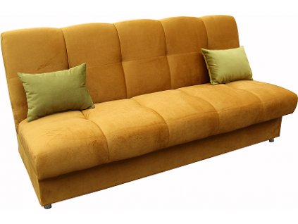 ALFA 2 pohovka - látka SKOŘICOVÁ Kronos 1/polštářky dekorační Kronos 17 ZELENÁ (FE) - kolekce"E" (K250)